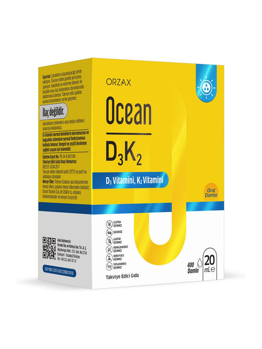 Orzax Ocean D3K2 Vitamin Damla 20 ml
