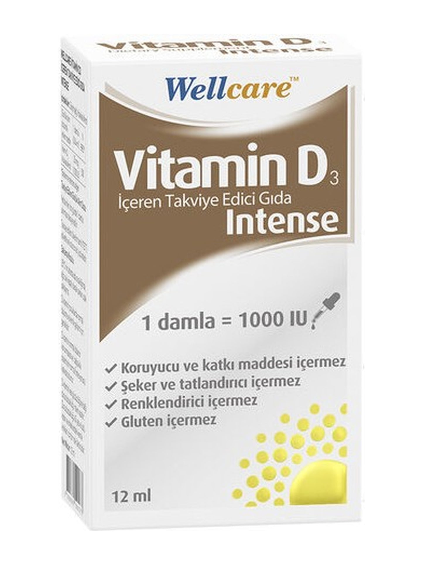 Wellcare Vitamin D3 Intense Takviye Edici Gıda 12 ml