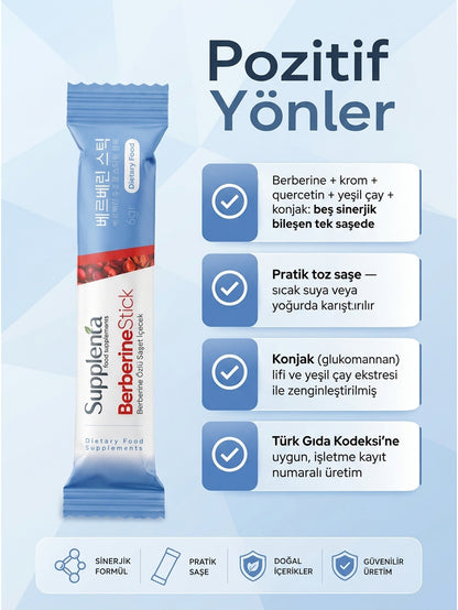 Supplenta BerberineStick Berberine Özlü Saşet İçecek 20 x 6 g