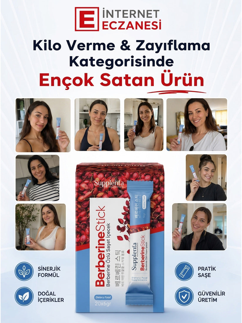 Supplenta BerberineStick Berberine Özlü Saşet İçecek 20 x 6 g