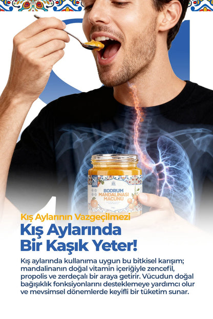 81 İlden Bodrum Mandalinası Macunu Zencefil, Zerdeçal ve Propolis İçeren Marmelat 240 g
