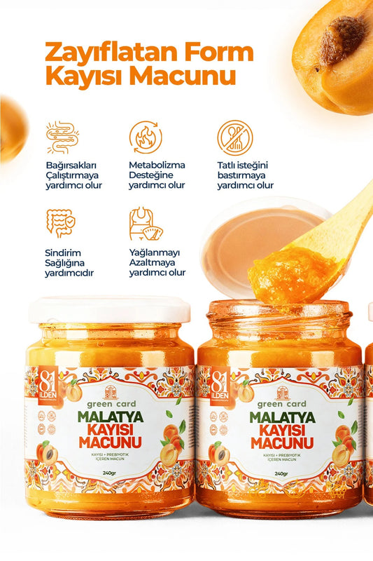 81 İlden Malatya Kayısı Macunu Prebiyotik İçeren Kayısı Macunu 240 g