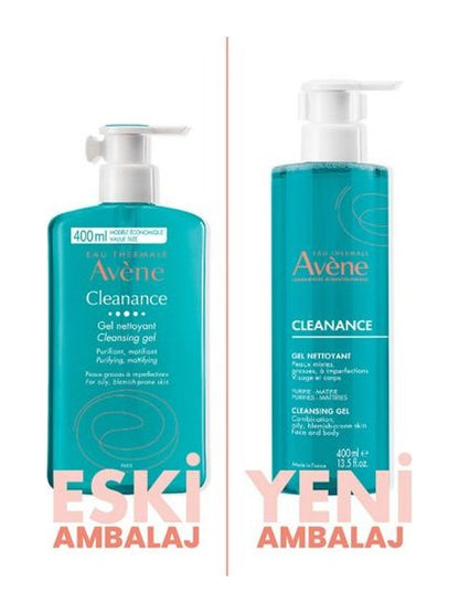 Avene Cleanance Yağlı ve Akneye Eğilimli Ciltler için Matlaştırıcı Yüz Temizleme Jeli 400 ml