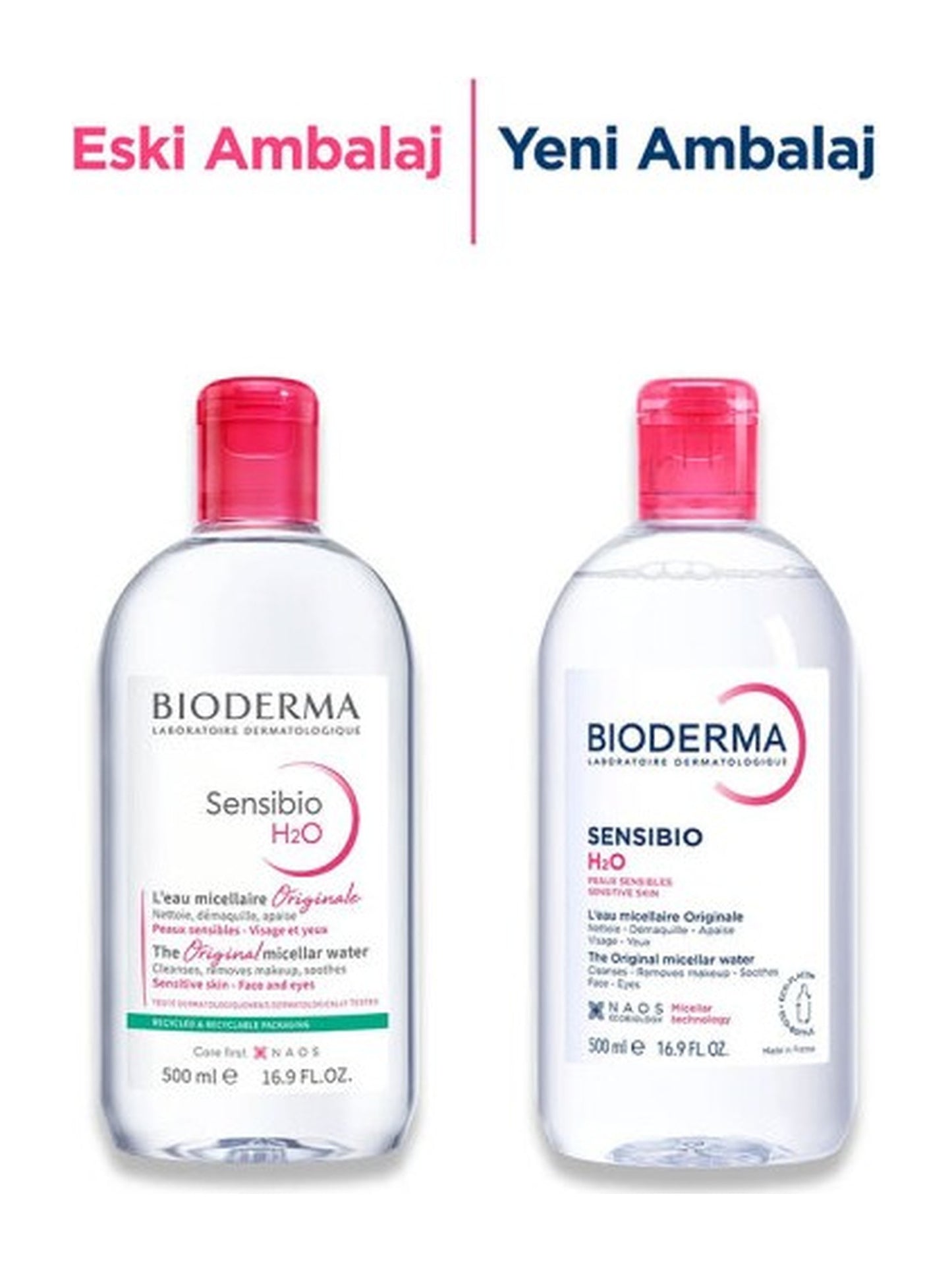 Bioderma Sensibio H2O Yüz ve Makyaj Temizleme Suyu 500 ml