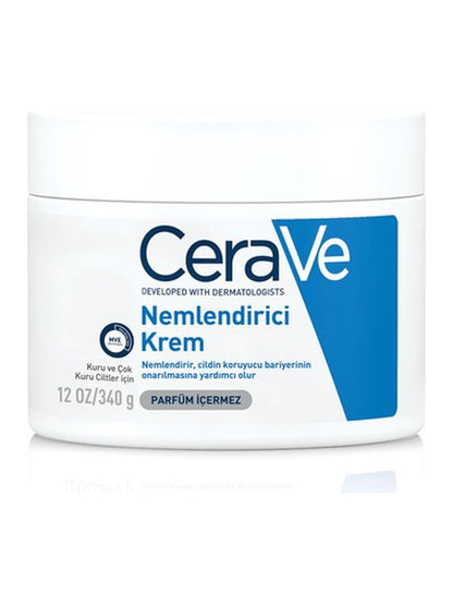 CeraVe Nemlendirici Yüz Ve Vücut Kremi - Kuru Ciltler İçin Seramid Ve Hyalüronik Asit İçerikli 340 gr