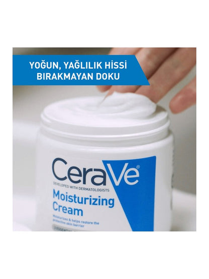 CeraVe Nemlendirici Yüz Ve Vücut Kremi - Kuru Ciltler İçin Seramid Ve Hyalüronik Asit İçerikli 340 gr