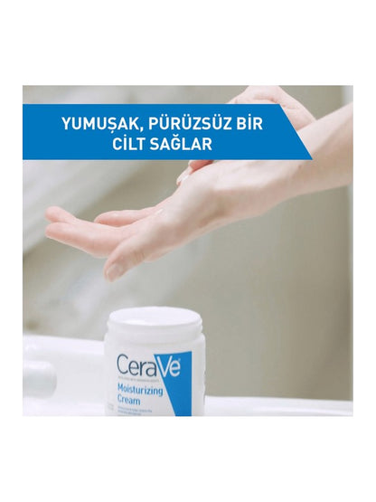 CeraVe Nemlendirici Yüz Ve Vücut Kremi - Kuru Ciltler İçin Seramid Ve Hyalüronik Asit İçerikli 340 gr