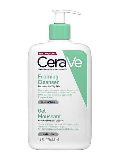 CeraVe Normal Ve Yağlı Ciltler İçin Köpüren Temizleyici 473 ml
