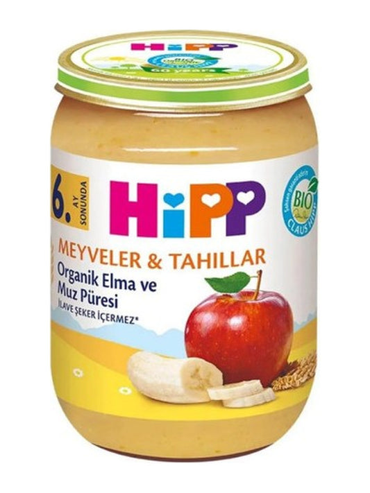 Hipp Meyveler ve Tahıllar Organik Elma ve Muz Püresi 190 gr