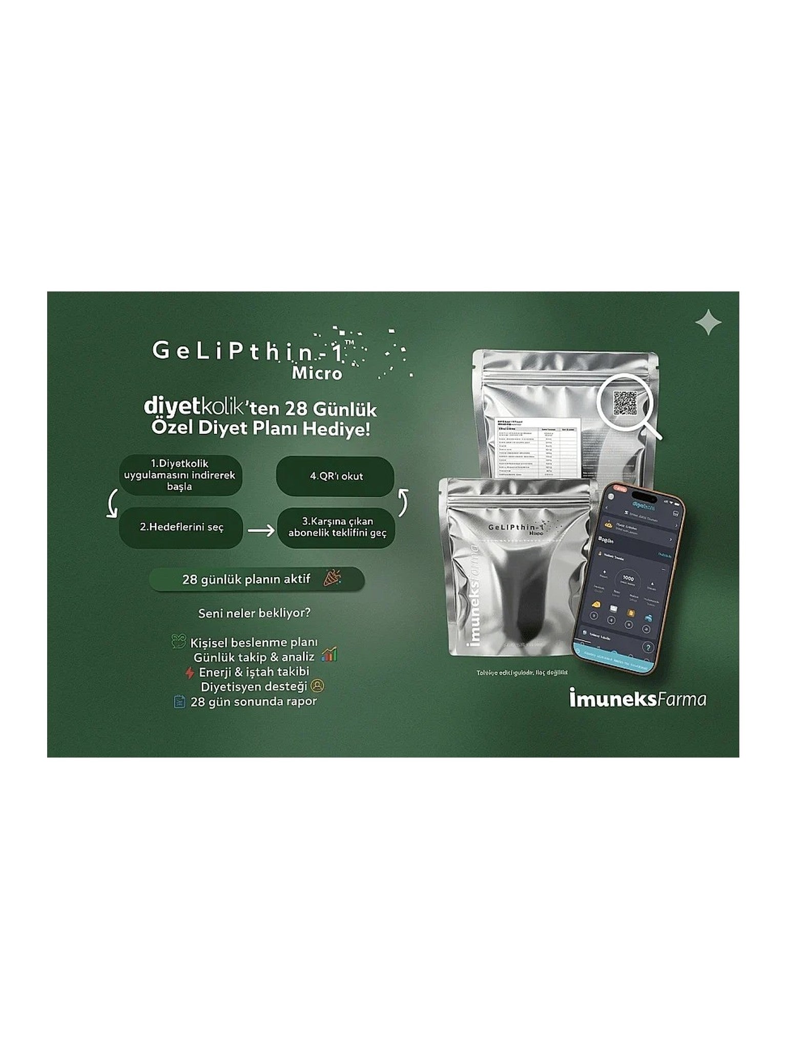 Imuneks GeLiPthin-1™ Micro 120 Bitkisel Kapsül