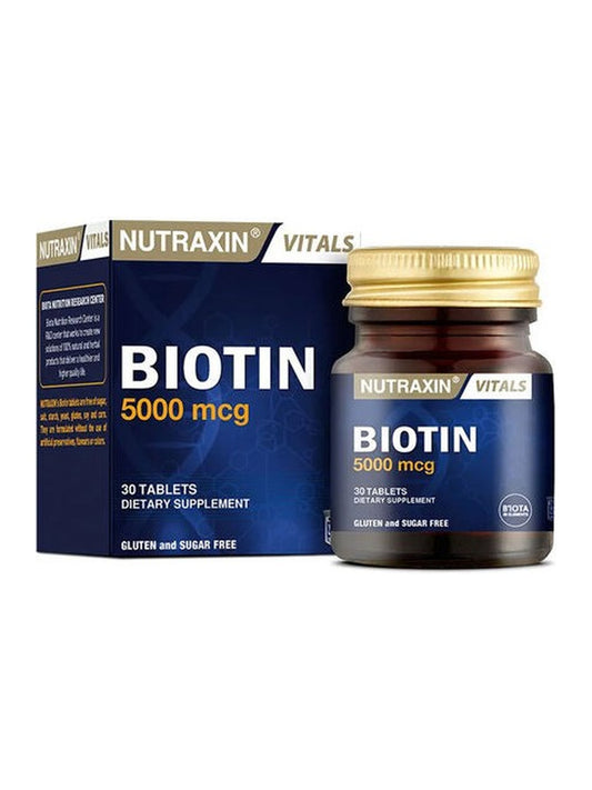 Nutraxin Biotin 5000 mcg Takviye Edici Gıda 30 Tablet