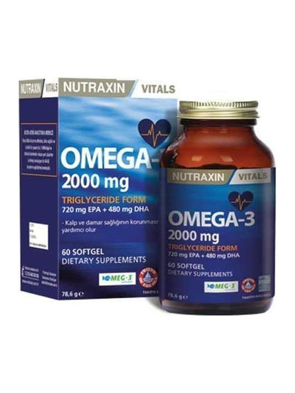 Nutraxin Omega 3 Balık Yağı 2000 mg 60 SoftGel