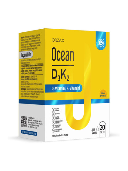 Orzax Ocean D3K2 Vitamin Damla 20 ml