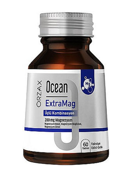 Orzax Ocean ExtraMag Üçlü Magnezyum Kombinasyonu 60 Tablet