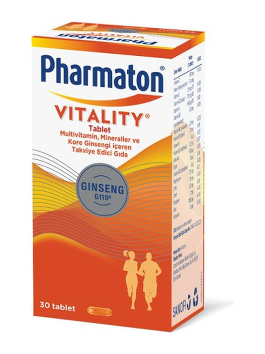 Pharmaton Vitality 30 Tablet - Takviye Edici Gıda