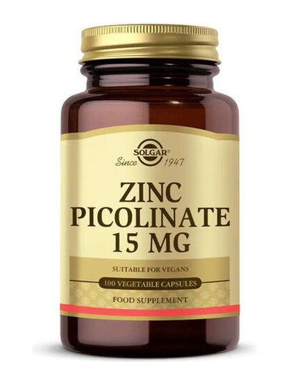 Solgar Zinc Picolinate 15 mg 100 Bitkisel Kapsül