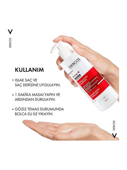 Vichy Dercos Energy+ Saç Dökülmesine Karşı Şampuan 400 ml