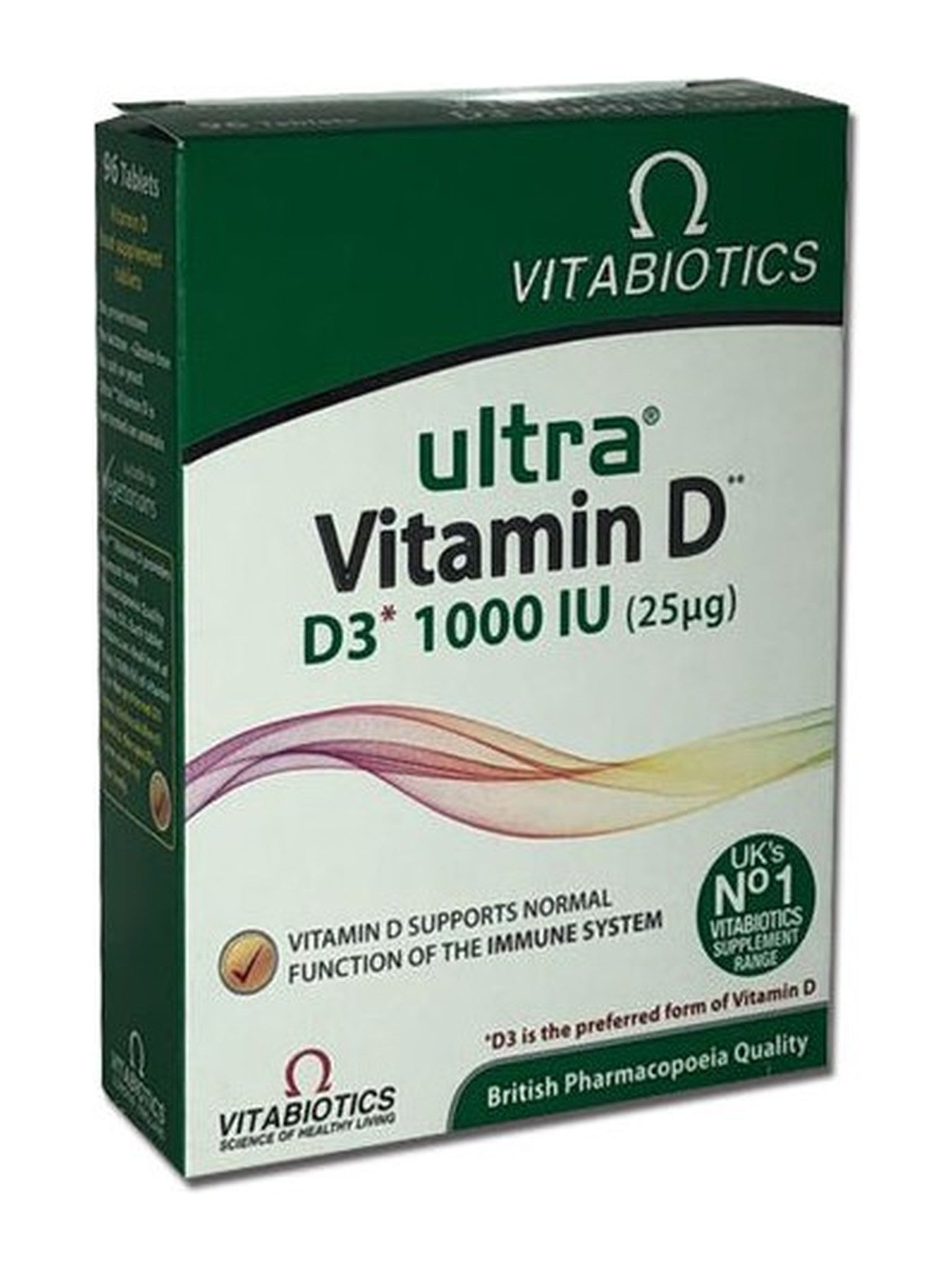 Vitabiotics Ultra Vitamin D D3 1000 IU 96 Tablets