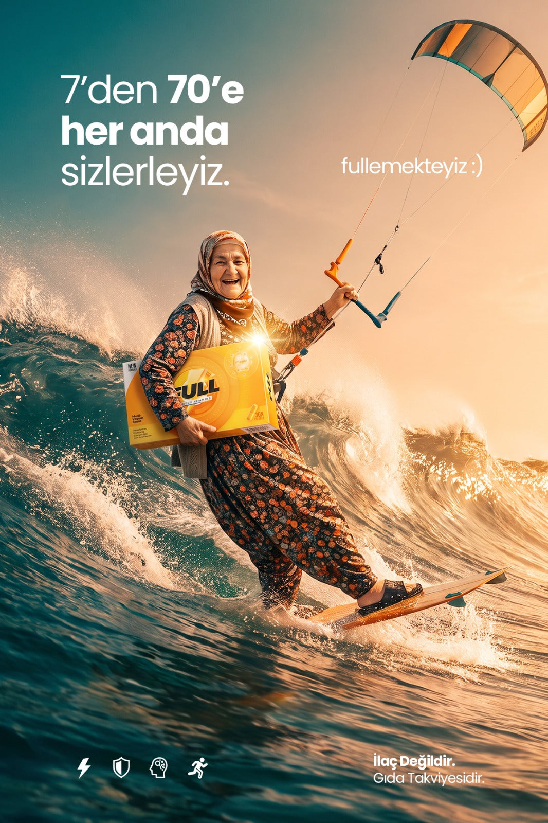VitaminLife Full Multivitamin, Mineral ve Koenzim Q10 İçeren Takviye Edici Gıda 30 Kapsül