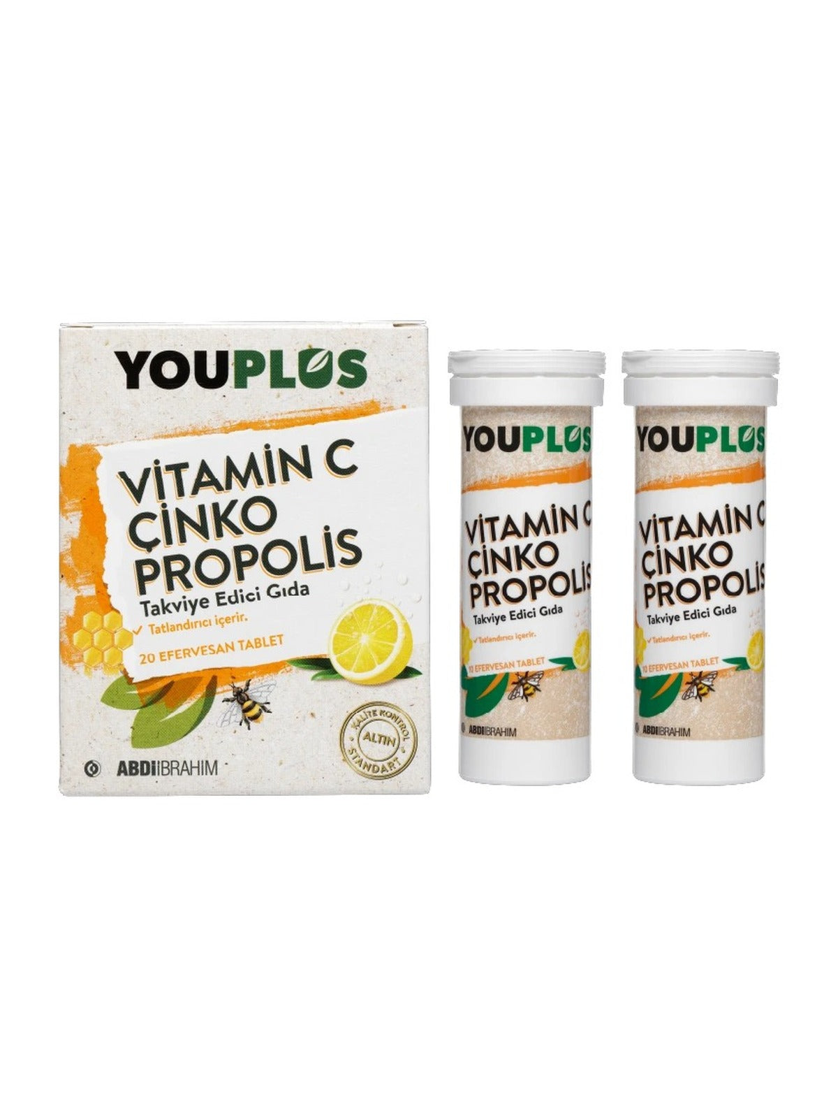 Youplus Vitamin C Çinko Propolis 20 Efervesan Tablet